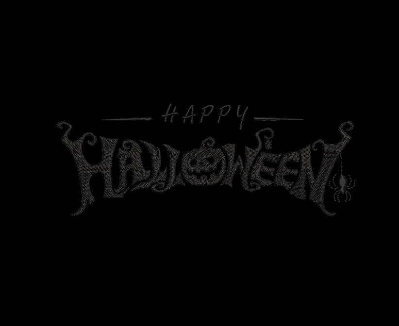 Spooky Happy Halloween Embroidery Design
