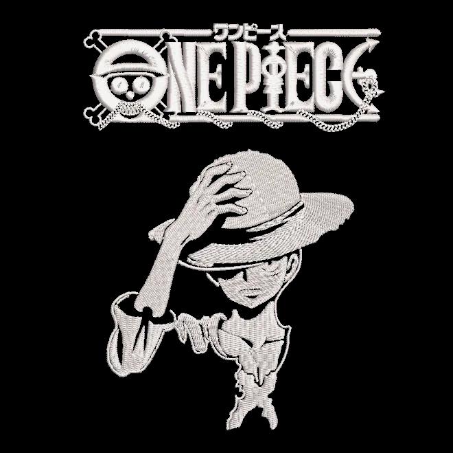 One Piece Anime Luffy Straw Hat Embroidery Design